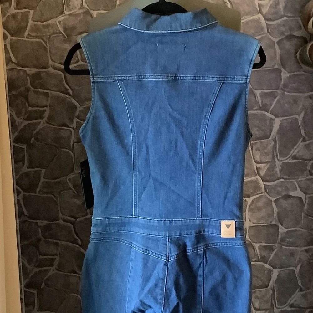 NWT Guess Jessie Utility Fitted Denim Jumpsuit 6 - Picture 3 of 14